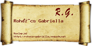 Rohács Gabriella névjegykártya