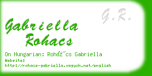 gabriella rohacs business card